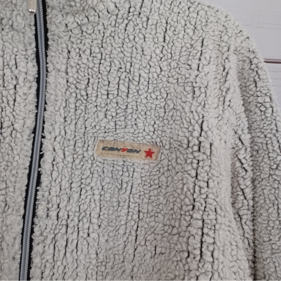 CANYON Women's Sports Athleisure Neutral Sherpa Fleece Pullover Sweater Top Coat - Picture 11 of 11